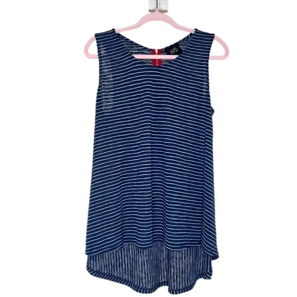 W5 Concepts High Neck Blue and White Stripped Tank Top Size L - Picture 8 of 8